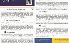 Ulotki informacyjne dla uchodźc&oacute;w z Ukrainy | Інформаційні листівки для біженців з України
