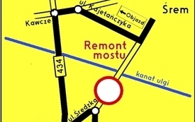 9 lipca rusza remont mostu na kanale ulgi w Śremie