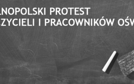 Akcja protestacyjna pracownik&oacute;w przedszkoli i szk&oacute;ł podstawowych prowadzonych przez gminę Śrem