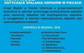 Kontrole dot. spalania odpad&oacute;w w grudniu 2018 r.