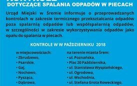 Kontrole dot. spalania odpad&oacute;w w grudniu 2018 r.