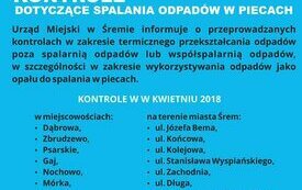 Kontrole dot. spalania odpad&oacute;w w grudniu 2018 r.