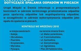 Kontrole dot. spalania odpad&oacute;w w grudniu 2018 r.