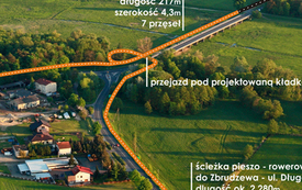 Powstanie kładka i ścieżka rowerowa w kierunku Zbrudzewa i Mechlina