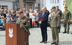 Pierwsza przysięga śremskich Wojsk Obrony Terytorialnej