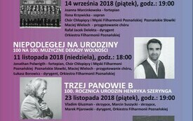 Koncerty w Filharmonii Poznańskiej - od września