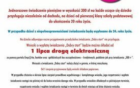 ​Przyjmowanie wniosk&oacute;w o świadczenie dobry start w gminie Śrem