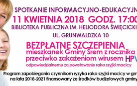 Spotkanie informacyjno-edukacyjne - szczepienia przeciwko zakażeniom wirusem HPV - 