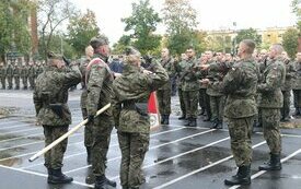 Przysięga żołnierzy w 6. batalionie chemicznym Sił Powietrznych