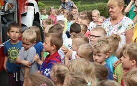 ​Ćwiczenia przeciwpożarowe w przedszkolu Janku Wędrowniczku