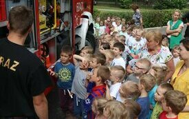 ​Ćwiczenia przeciwpożarowe w przedszkolu Janku Wędrowniczku