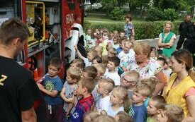 ​Ćwiczenia przeciwpożarowe w przedszkolu Janku Wędrowniczku