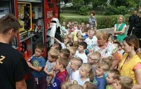 ​Ćwiczenia przeciwpożarowe w przedszkolu Janku Wędrowniczku