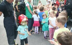 ​Ćwiczenia przeciwpożarowe w przedszkolu Janku Wędrowniczku