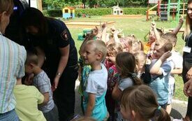 ​Ćwiczenia przeciwpożarowe w przedszkolu Janku Wędrowniczku