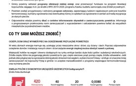 SZKOLENIE pn. &bdquo;NISKA EMISJA &ndash; przyczyny &ndash; skutki &ndash; szanse&rdquo;,