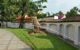 Usuwanie szk&oacute;d po sobotniej nawałnicy nad Śremem