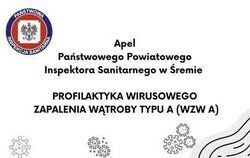 Apel Państwowego Powiatowego Inspektora Sanitarnego w Śremie – profilaktyka wirusowego zapalenia wątroby typu A (WZW A)