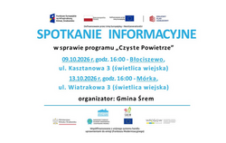 Zdjęcie do Spotkania informacyjne dot. programu &bdquo;Czyste...