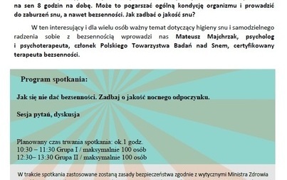 Zdjęcie do Cykl spotkań "Eksperci Dobrego Życia"