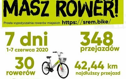 Zdjęcie do Śremski Rower Miejski po pierwszym tygodniu nowego sezonu
