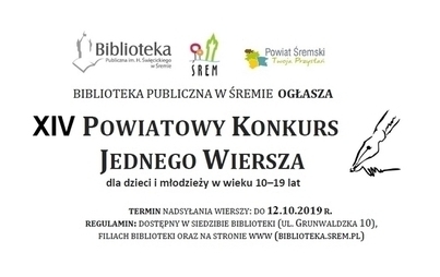 Zdjęcie do XIV Powiatowy Konkurs Jednego Wiersza