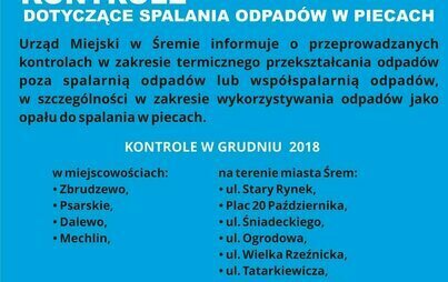 Zdjęcie do Kontrole dot. spalania odpad&oacute;w w grudniu 2018 r.