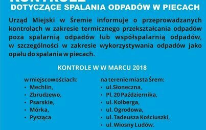 Zdjęcie do Kontrole spalania odpad&oacute;w w piecach domowych w marcu