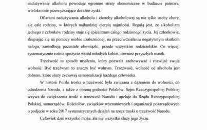 Zdjęcie do Rok 2017 rokiem trzeźwości