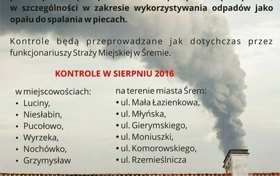 Zdjęcie do Kontrole spalania odpad&oacute;w - sierpień