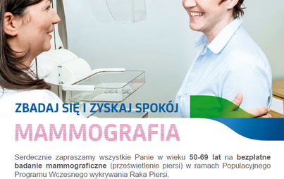Zdjęcie do Bezpłatna mammografia