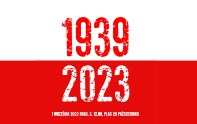 biało-czerwona grafika z datą 1939 2023