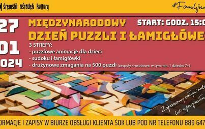 plakat z puzzlami