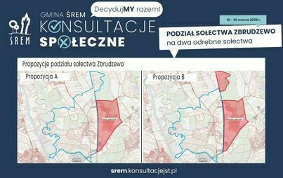 Zawiadomienie o konsultacjach społecznych dotyczących dotyczących podziału sołectwa Zbrudzewo na dwa odrębne sołectwa | 19 marca br. o godz. 18.00 w Szkole Podstawowej im. Janusza Korczaka w Zbrudzewie