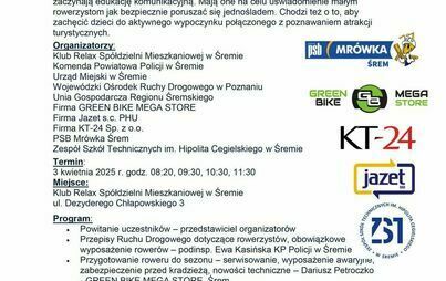 Rowerem Bezpiecznie – 'Bezpiecznie to wiedzieć i znać' - zajęcia edukacyjne | 3 kwietnia 2025 r.