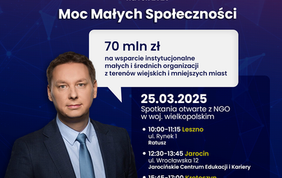 Spotkania - Rządowy Program Wsparcia Organizacji Pozarządowych na rok 2025 — „Moc Małych Społeczności”