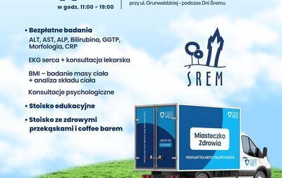 Miasteczko zdrowia - MEDFEST dla mieszkańców gminy Śrem | 19 lipca 2026 r., godz. 11:00–19:00