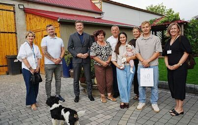Burmistrz Śremu odwiedził Starostów Dożynek Gminnych w Nochowie