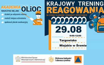29 sierpnia przyjdź na Krajowy Trening Reagowania!