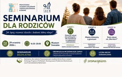 Zdjęcie do Seminarium dla rodzic&oacute;w &ndash; jak lepiej rozumieć dziecko i budować dobrą relację? | 29 września 2026 r.