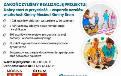 Zdjęcie do Zakończyliśmy realizację projektu &bdquo;Dobry start w przyszłość&rdquo;
