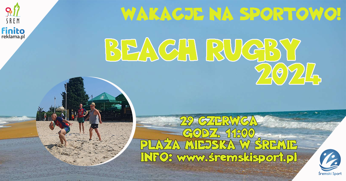 plaża, rugbiści
