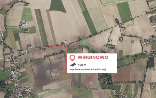 Modernizacja drogi w&nbsp;Wirginowie
