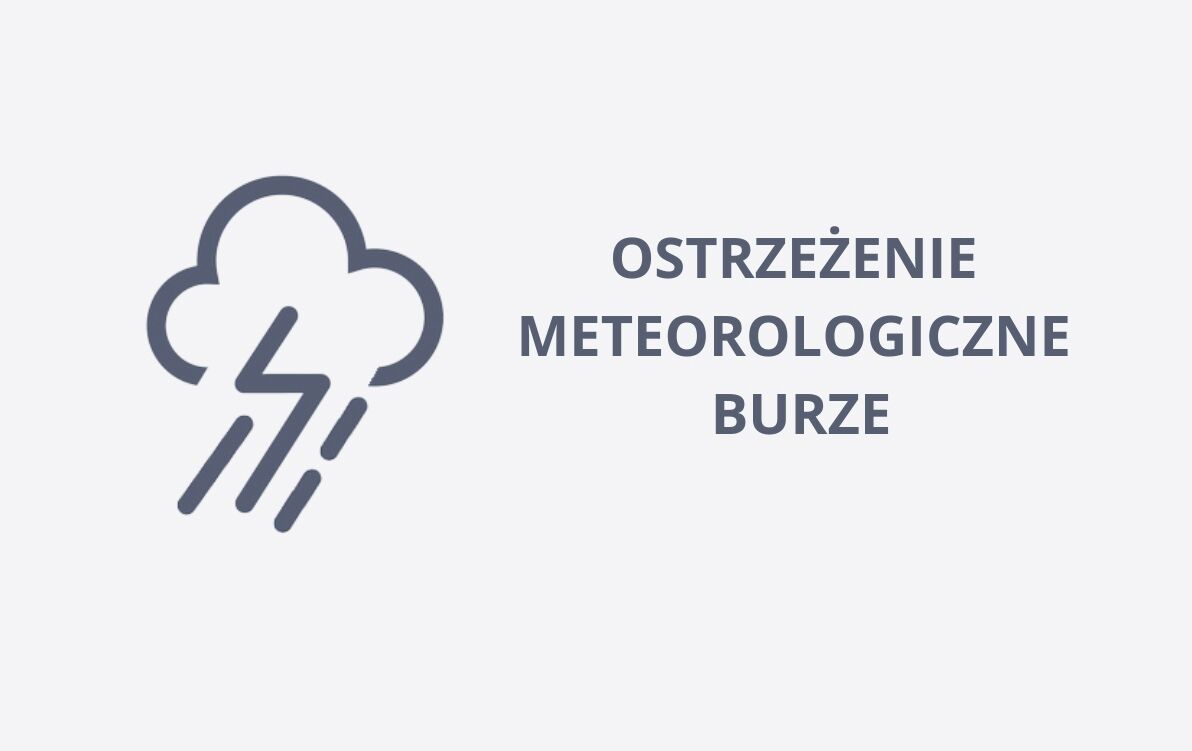 Ostrzeżenie meteorologiczne - burze ikona przedstawiająca churę z&nbsp;piorunem oraz&nbsp;deszczem