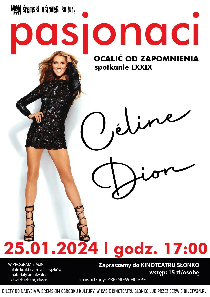 plakat ze zdjeciem Celine Dion