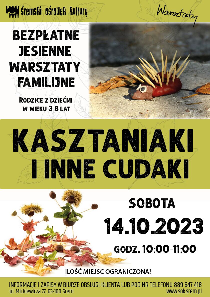 plakat z&nbsp;kasztanami