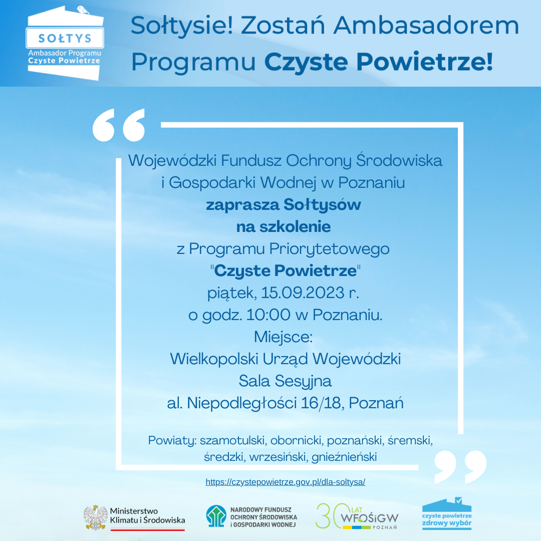 Plakat skierowany do sołtys&oacute;w